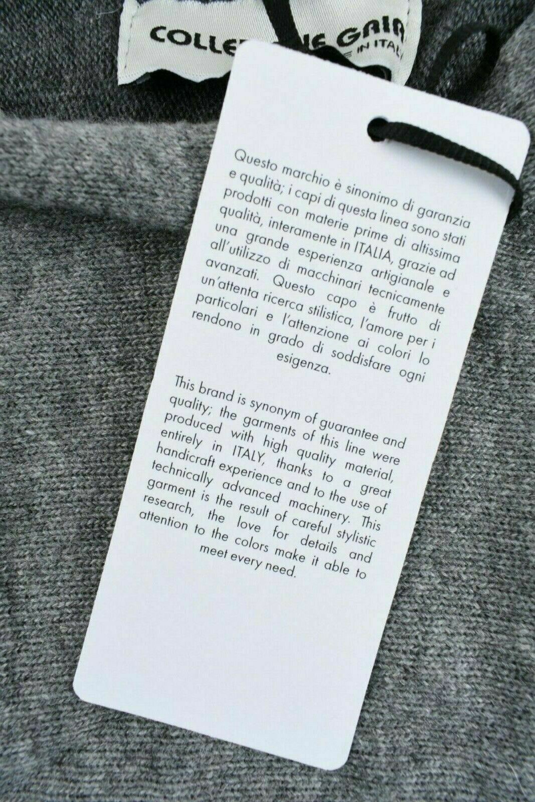 COLLEZIONE GAIA Women's Wool Blend Jumper, Light Grey/Dark Grey size S to size M