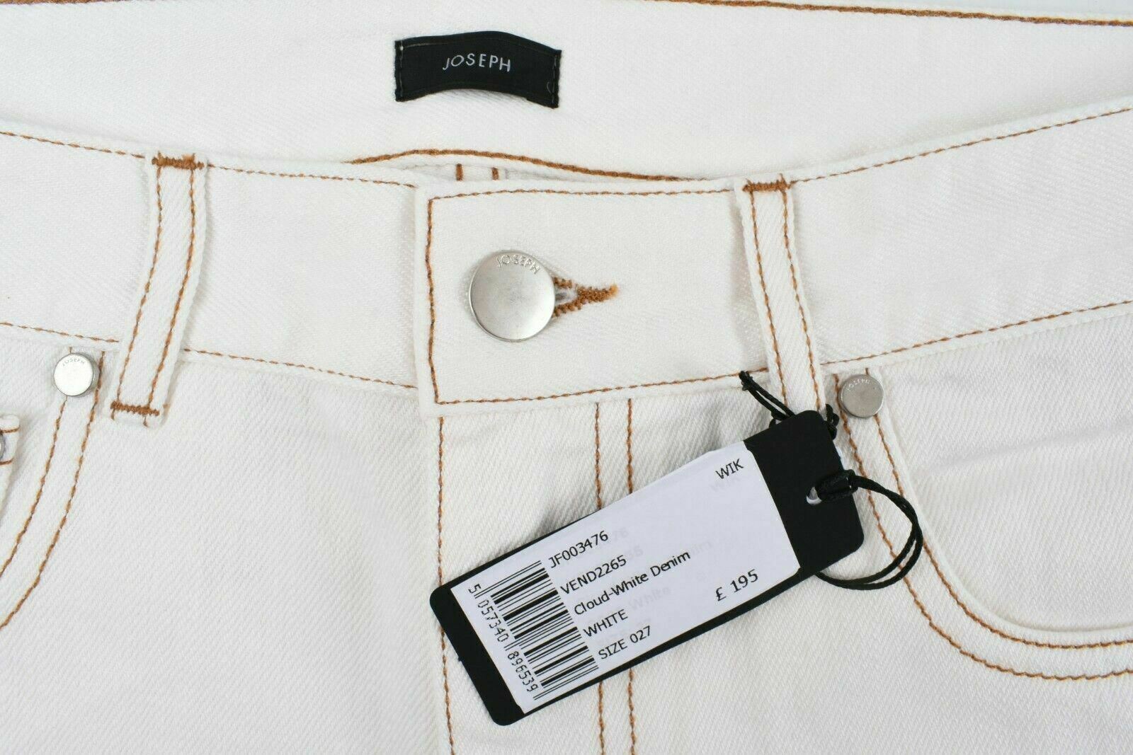 JOSEPH Women's Cloud White Denim Trousers, size W27