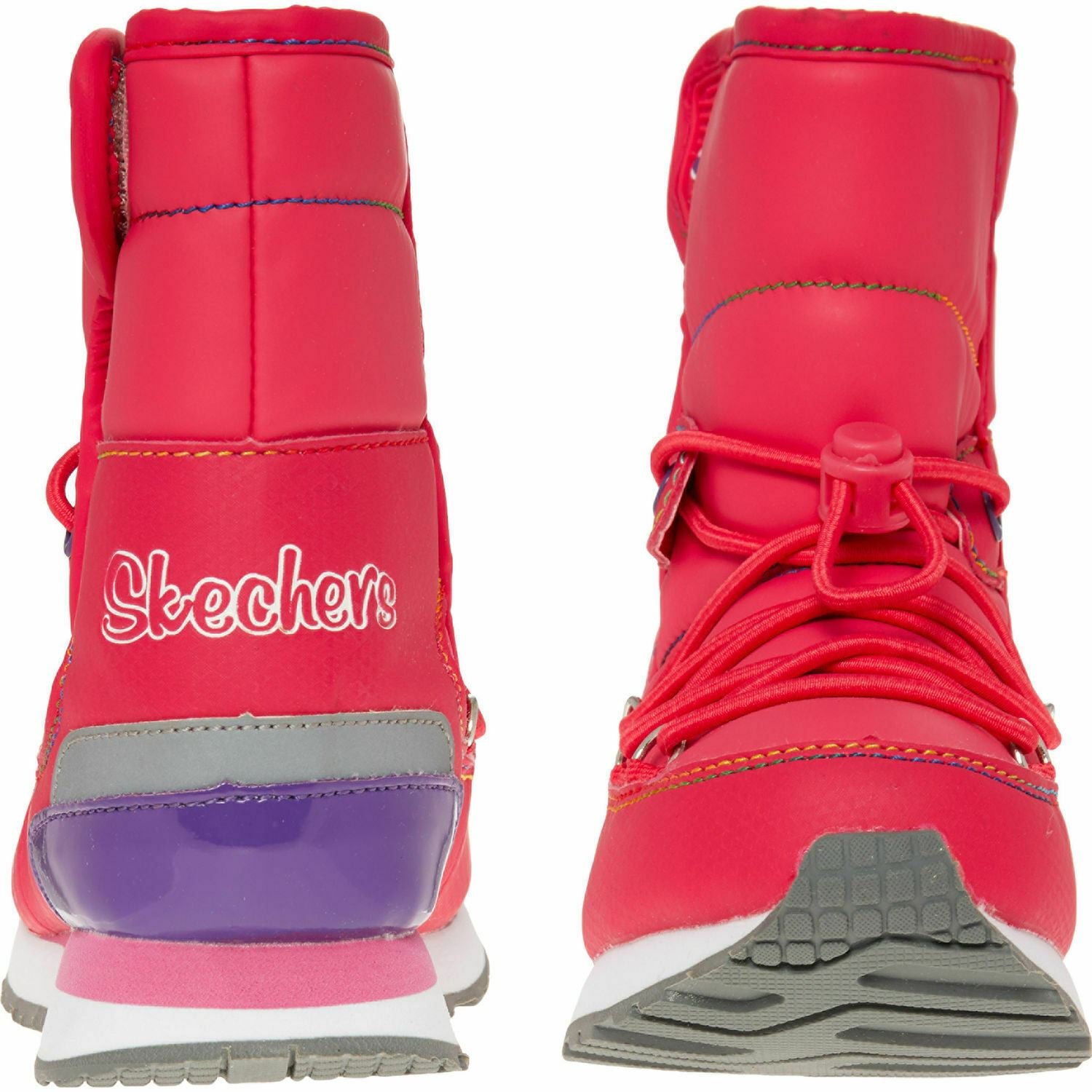 SKECHERS RETROSPECT Winter Gaze Girls' Snow Boots, Pink, size UK junior 2