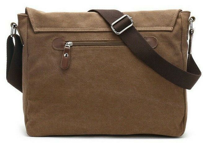 Men's Canvas Messenger Bag /Crossbody Bag, Shoulder Bag, Black