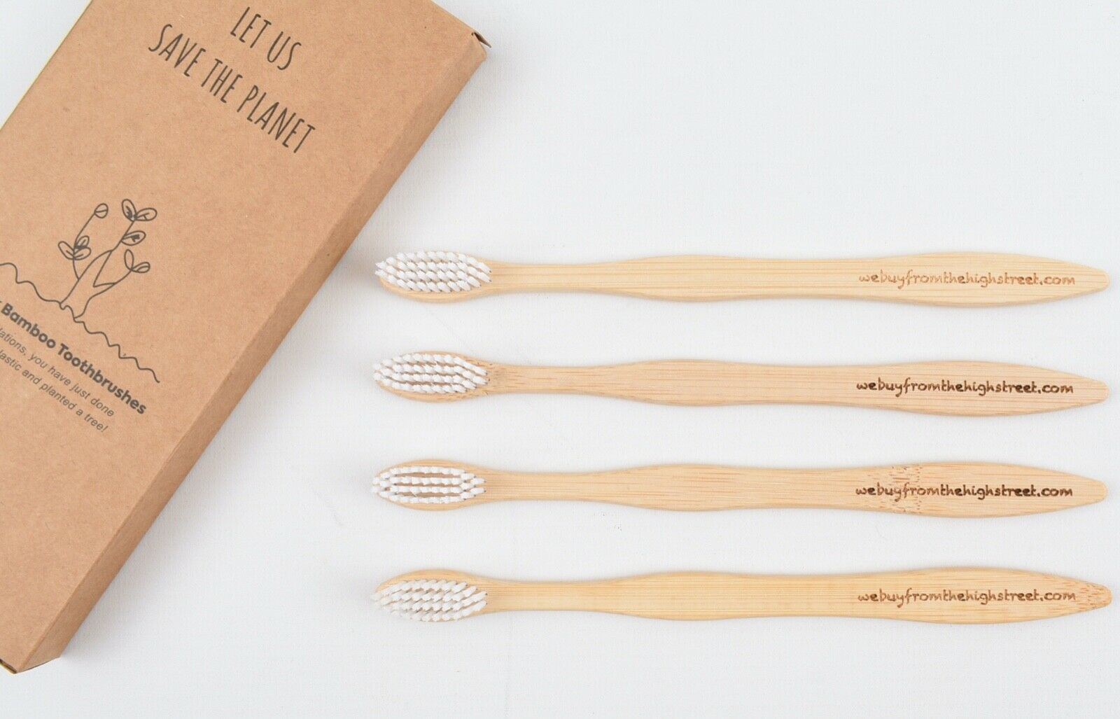 JOB LOT of 14 x 4-pack Eco Friendly Charcoal-Infused Bamboo Toothbrushes