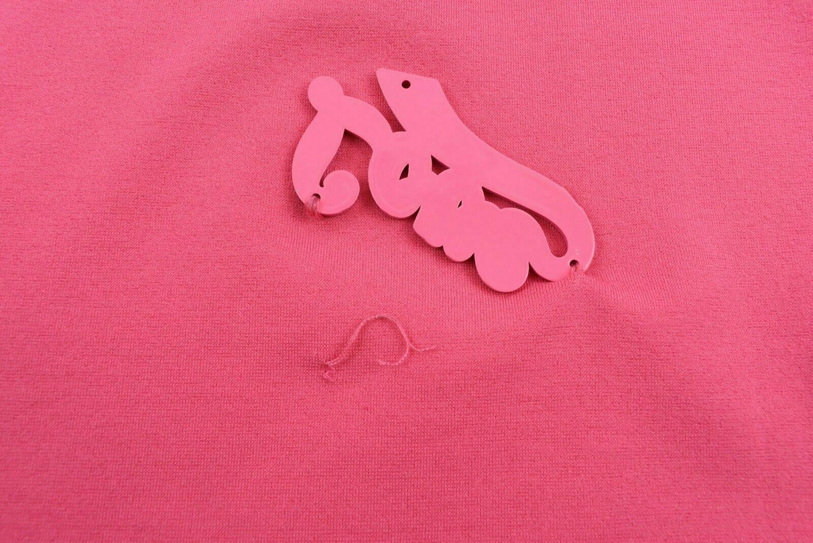 MOSCHINO Women's Pink Shift Dress, Ruffled Neckline & Sleeves, size UK 10