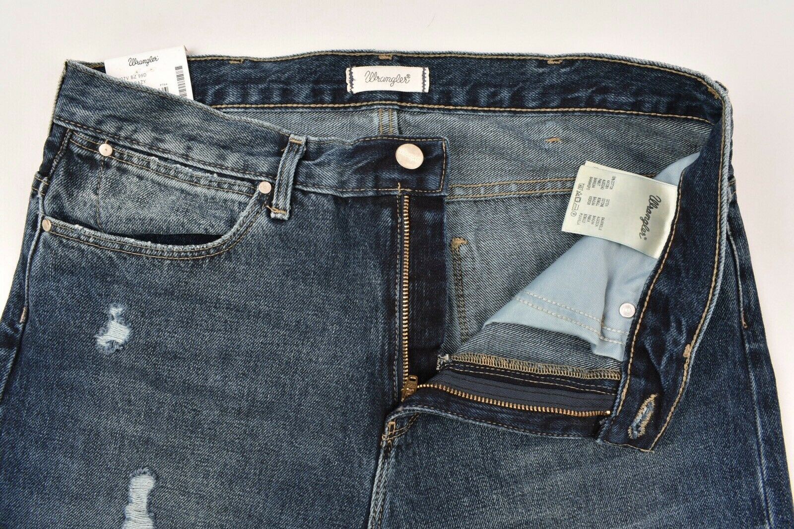 WRANGLER Mens' PAPA CRAZY Retro Straight Distressed Jeans, sizes W29 W30