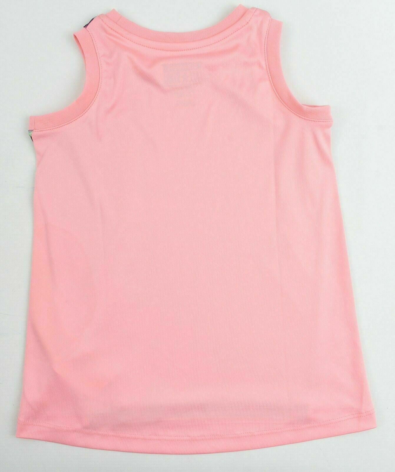 CONVERSE Girls' Kids' Pink & Graphic Print Vest Top Tank Top, 5 years to 6 years