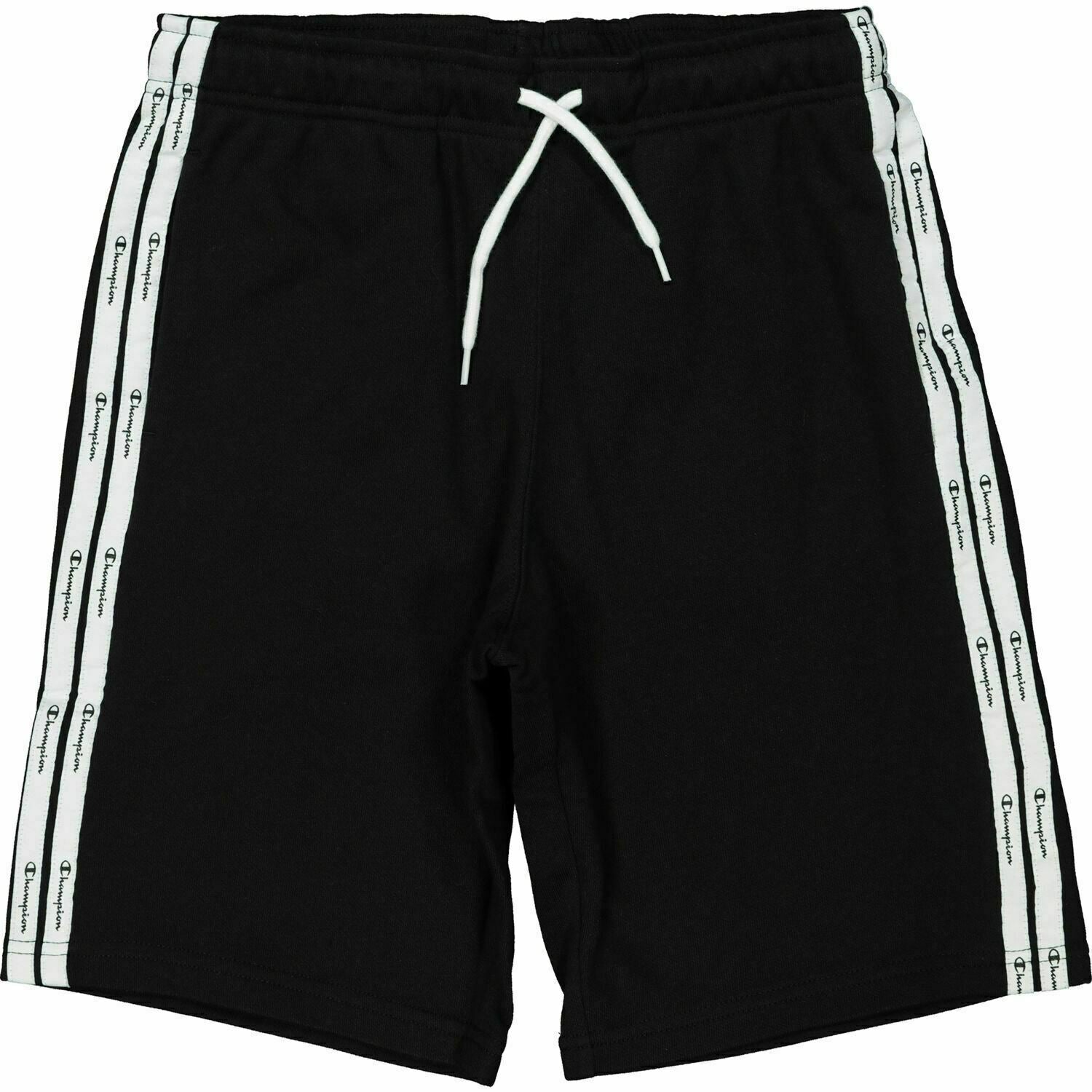 CHAMPION Boys' Sweat Shorts, Black / Side Tape, 5 years to 6 years