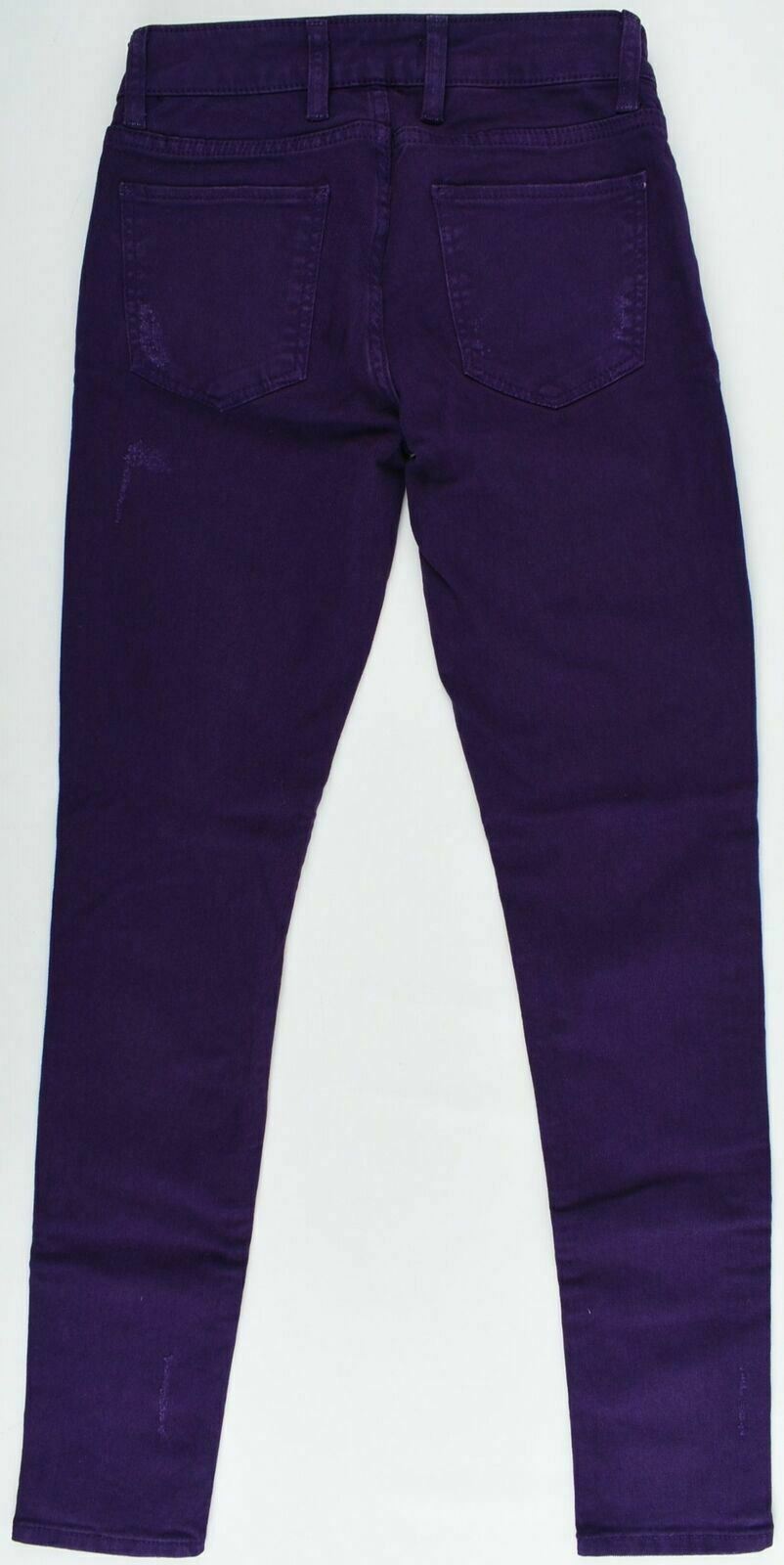 SANDRO PARIS Women's Distressed look Purple Denim Jeans- EUR34 (UK 6)