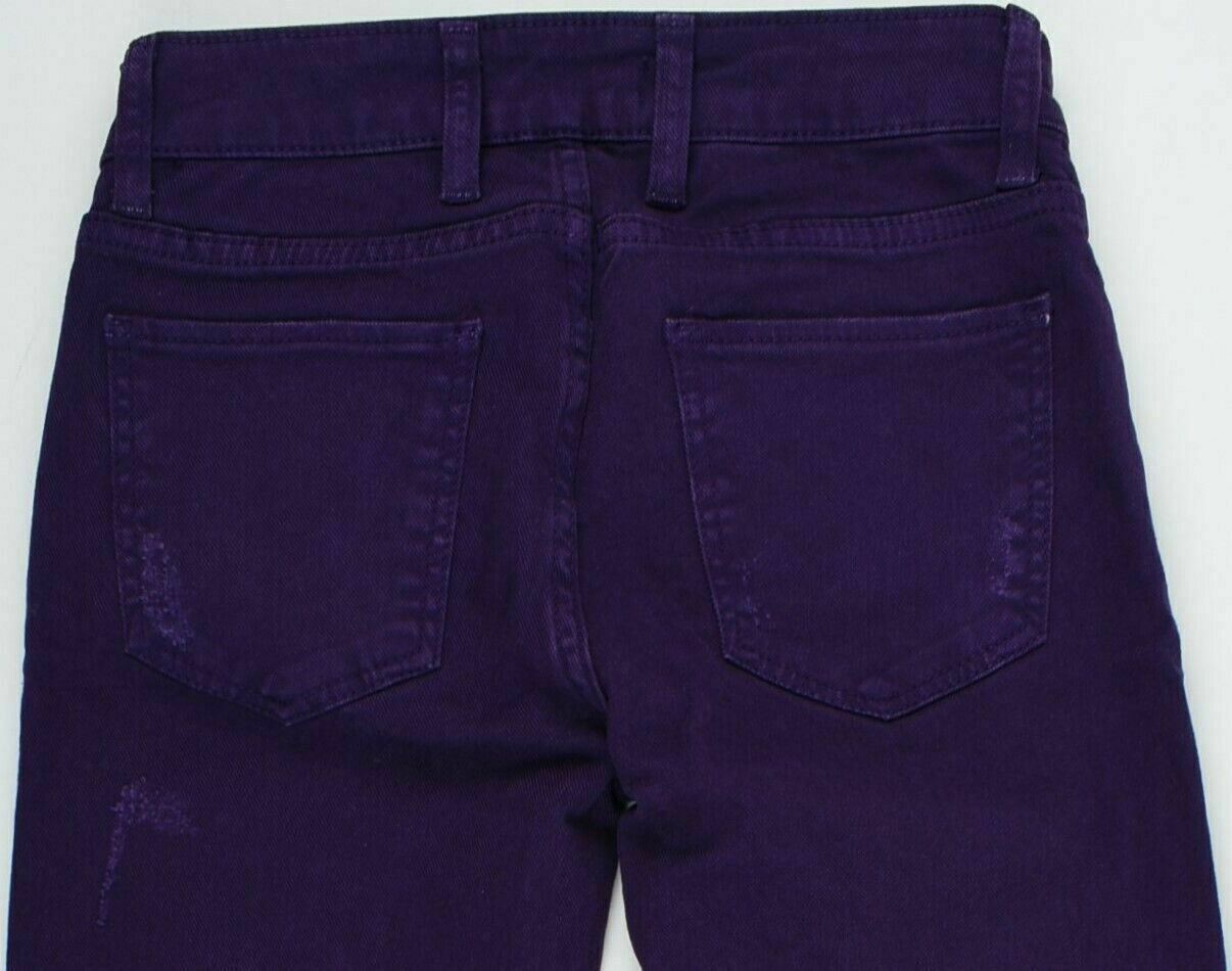 SANDRO PARIS Women's Distressed look Purple Denim Jeans- EUR34 (UK 6)