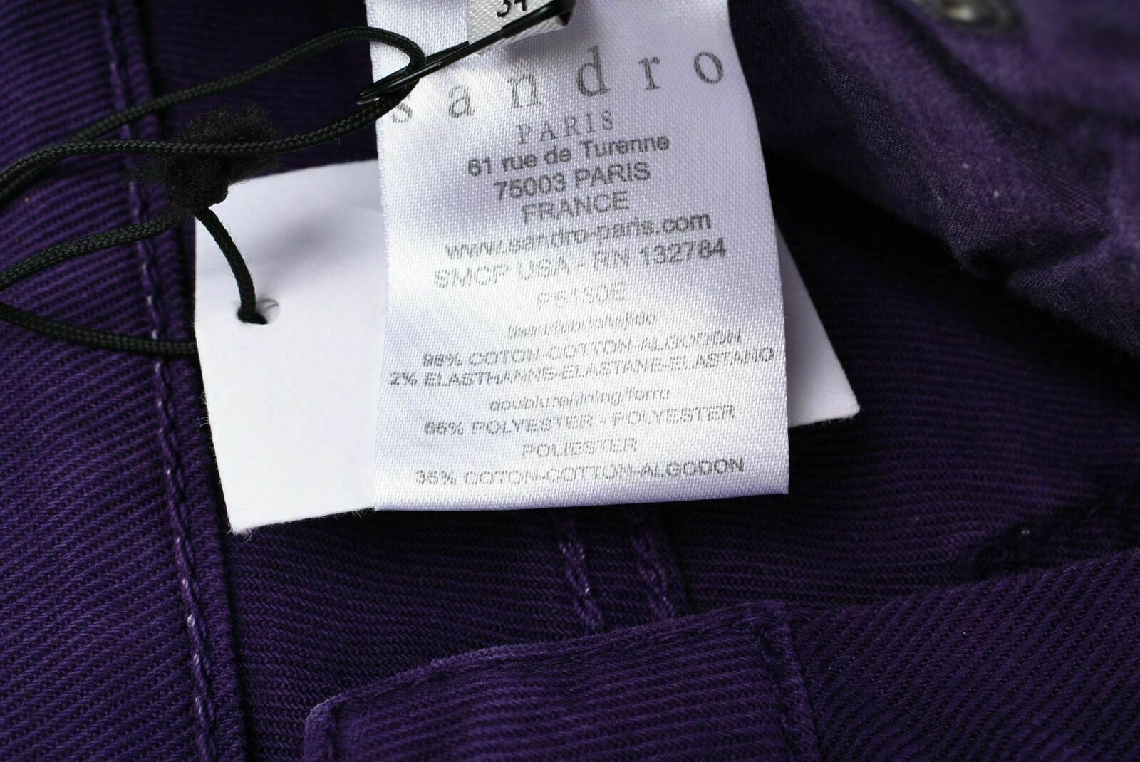 SANDRO PARIS Women's Distressed look Purple Denim Jeans- EUR34 (UK 6)