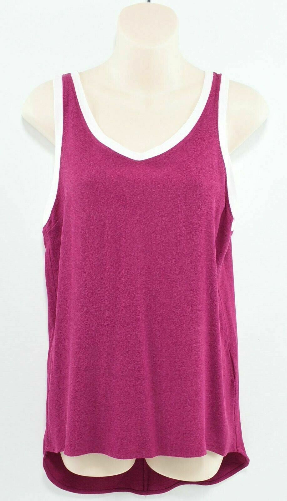 SANDRO Women's Sleeveless Crepe Top, Magenta, size UK 12