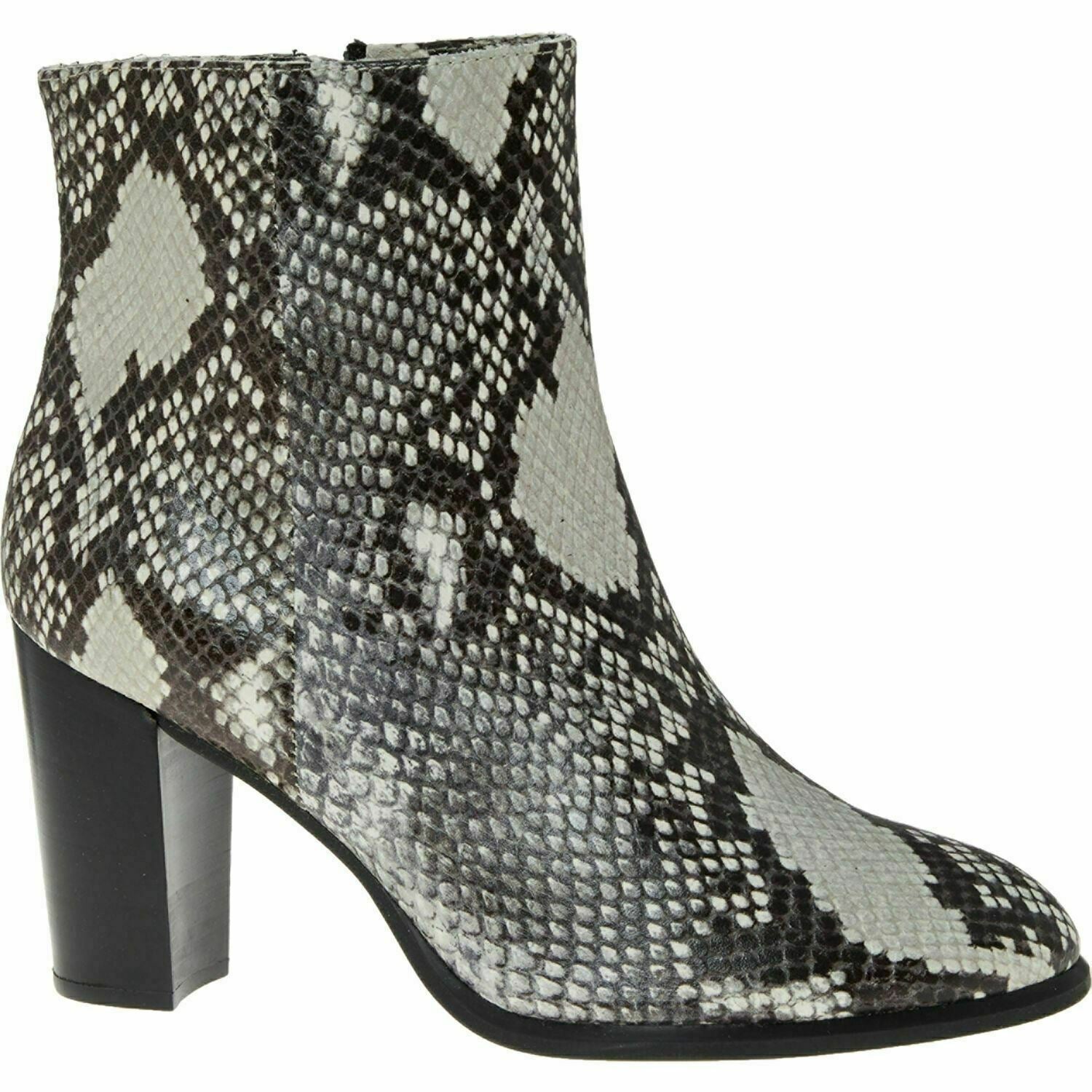 UNISA Women's UGO Genuine Leather Reptile Effect Ankle Boots, Ecru, UK 6 EU 39