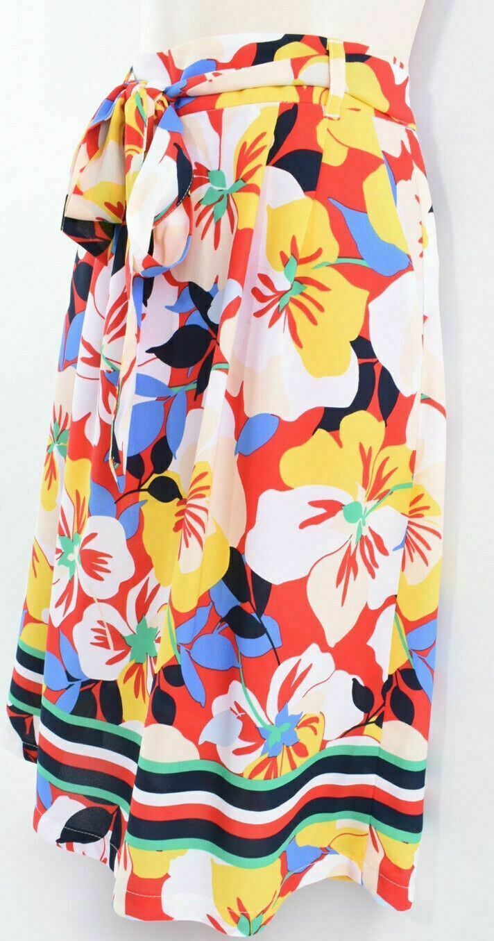 TOMMY HILFIGER Women's Floral Crepe Skirt, Multicoloured, size XXS (2XS)