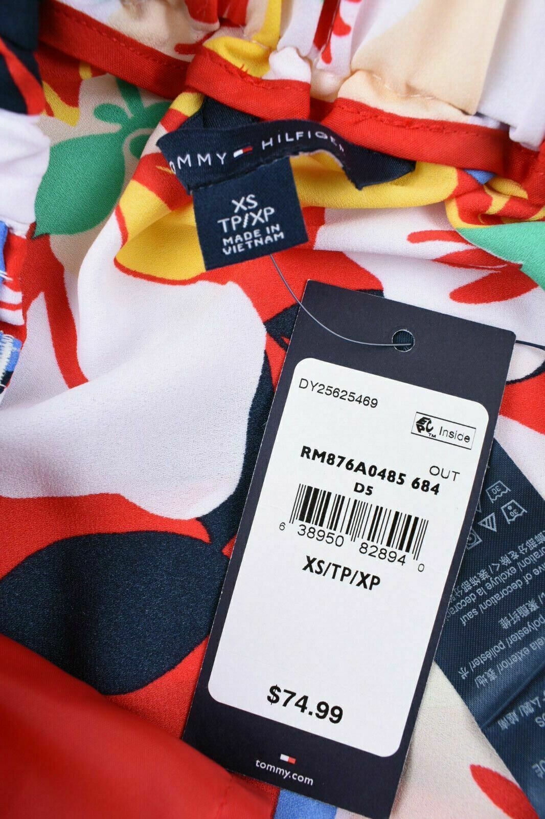 TOMMY HILFIGER Women's Floral Crepe Skirt, Multicoloured, size XXS (2XS)