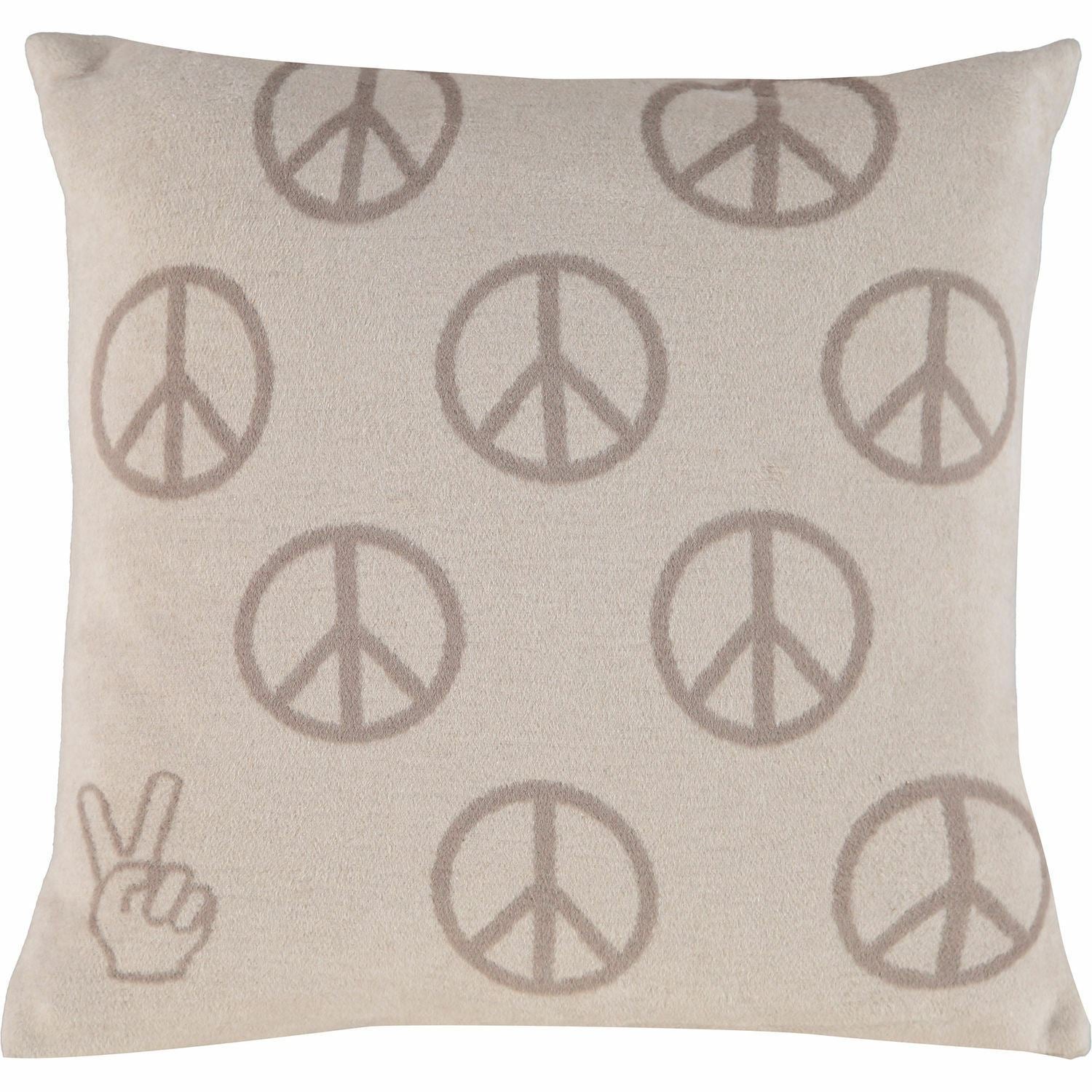 PAD Taupe Peace Emblem Duck Feather Cushion 45x45cm - Buy 1 or 2