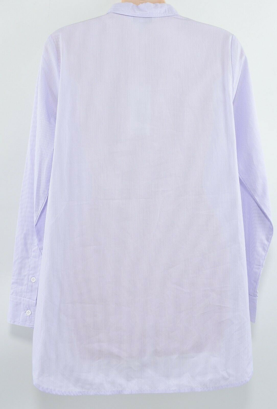 FARHI by NICOLE FARHI Women's Fine Stripe Half Shirt, White/Purple, size UK 12