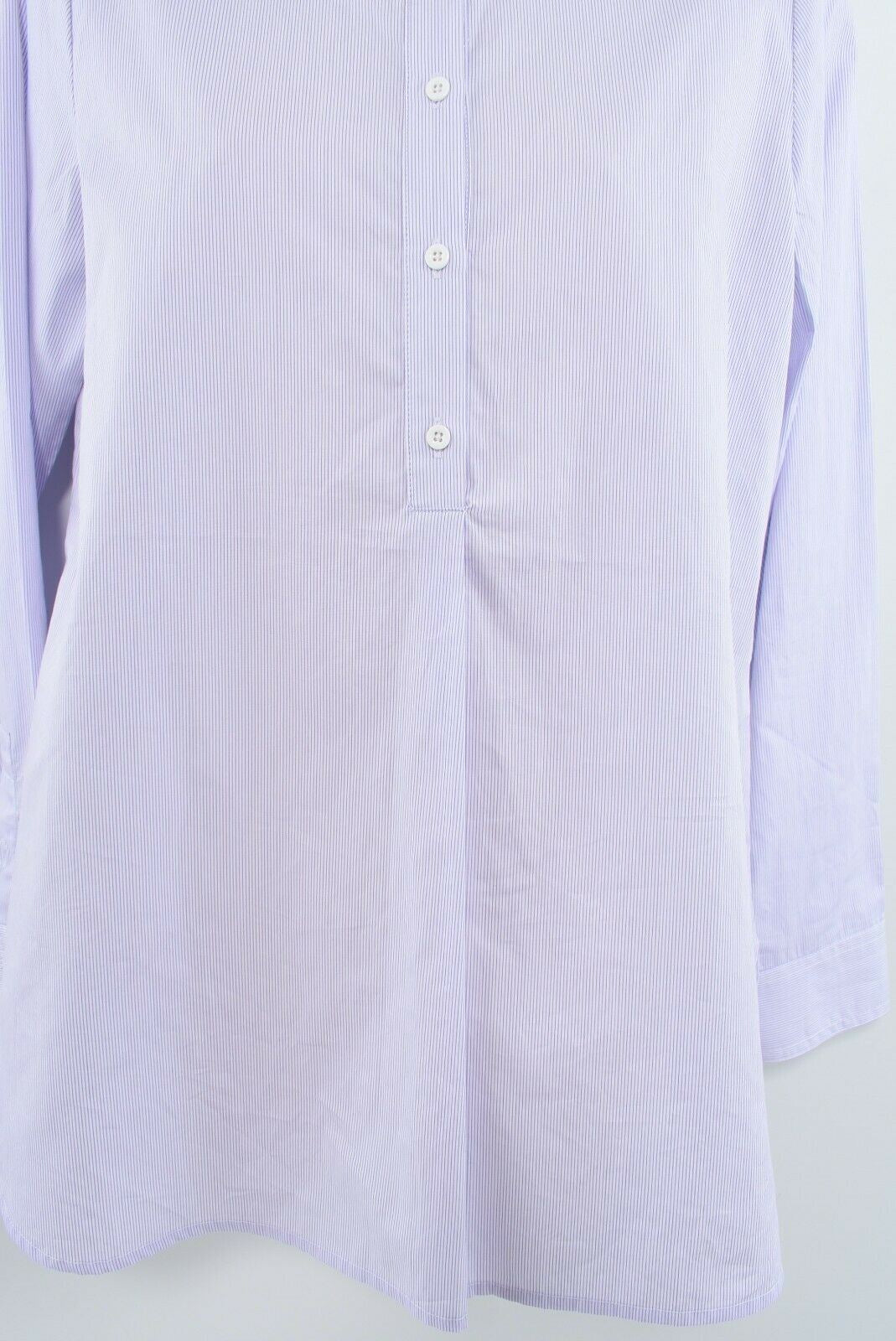 FARHI by NICOLE FARHI Women's Fine Stripe Half Shirt, White/Purple, size UK 12
