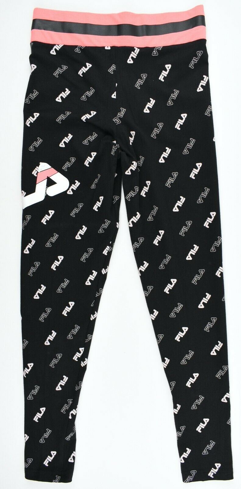 FILA Women's Black & Logo Print Cotton Leggings, size XS
