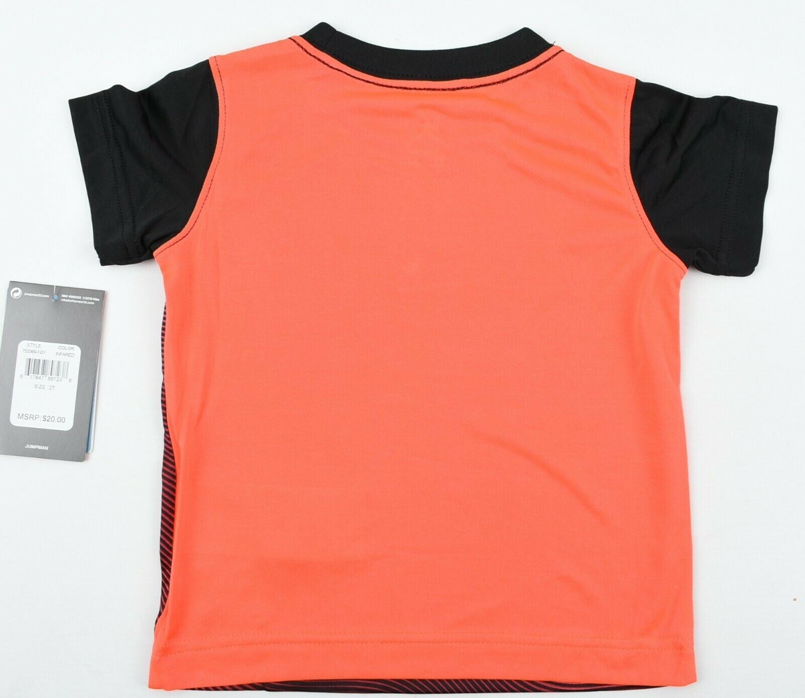 NIKE JORDAN Boys' Kids' Red/Black Dri-Fit T-shirt, Top, size 1-2 years