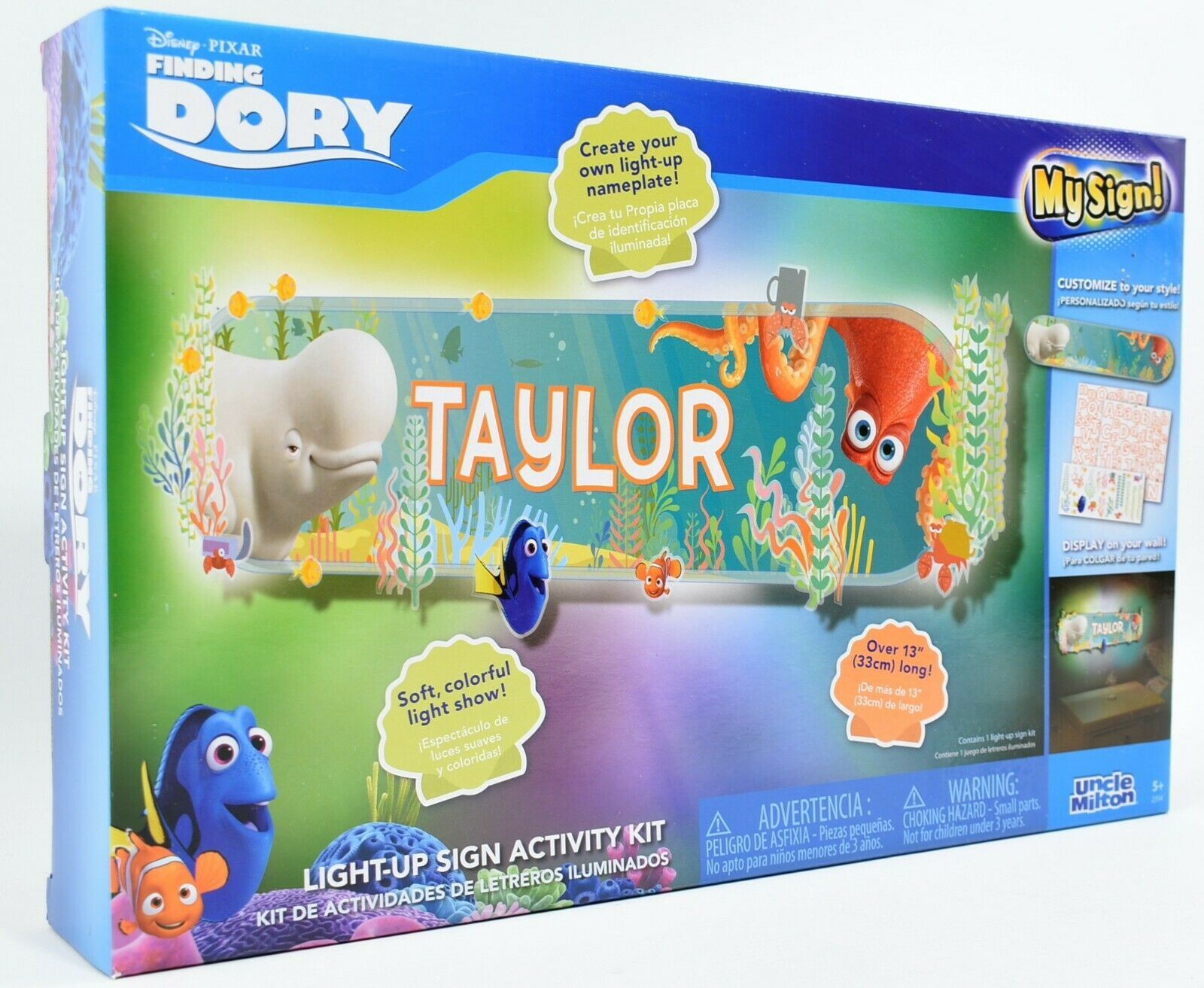 DISNEY PIXAR - Finding Dory - LIGHT-UP SIGN - Customisable Sign Activity Kit