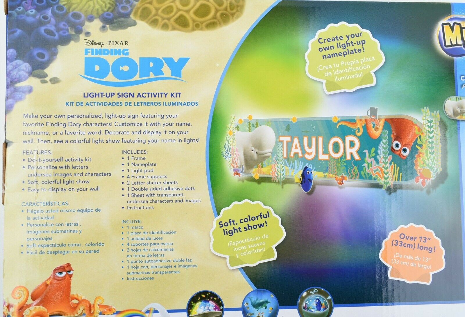 DISNEY PIXAR - Finding Dory - LIGHT-UP SIGN - Customisable Sign Activity Kit