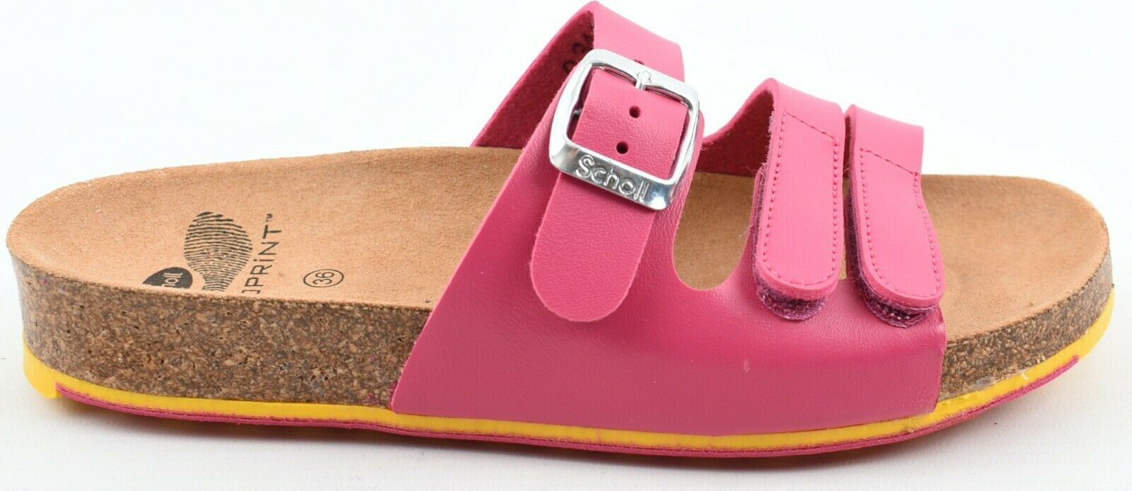 SCHOLL BioPrint Women's SPIKEY Sandals Sliders, Fuchsia Pink, size UK 3 /EU 36