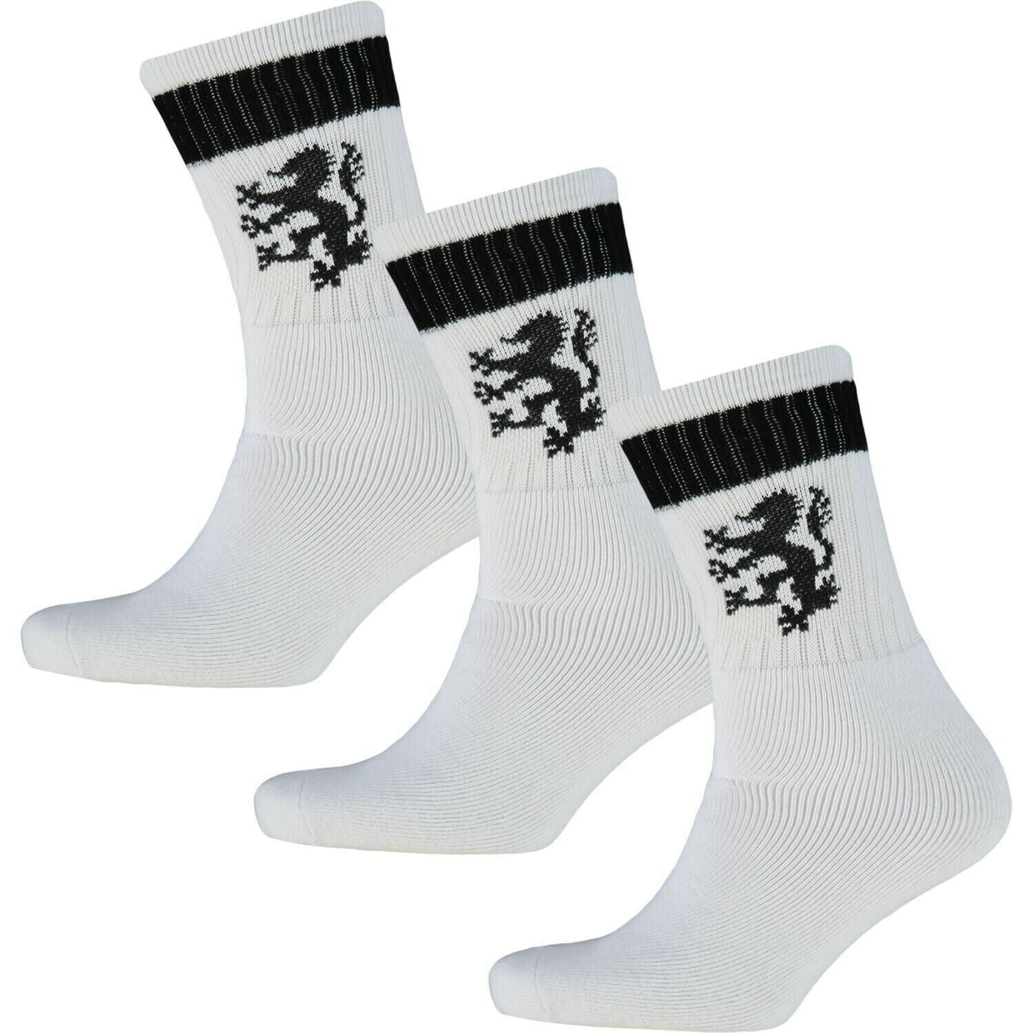 PRINGLE Men's 3-pack Cotton Rich Cushioned Sports Socks, White, size UK 7-11