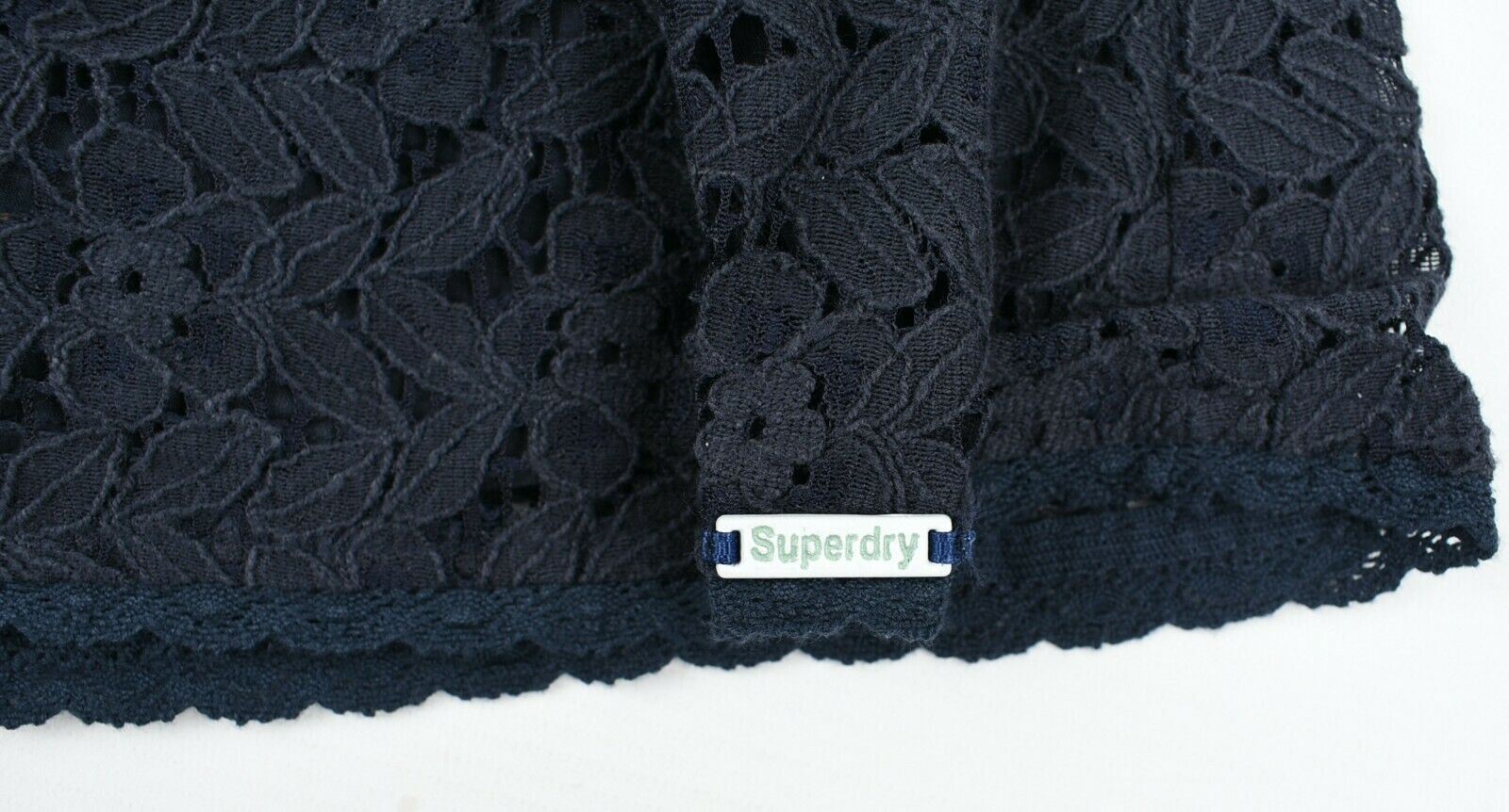 SUPERDRY Women's Girls' DOVECOT Navy Blue Crochet Skirt, size XS