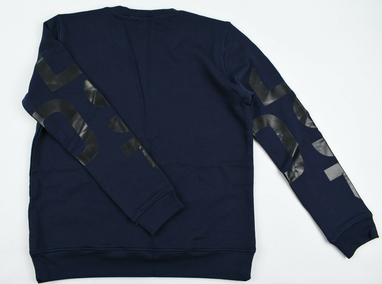 LACOSTE Women's Navy Blue & Black Letter Print Sweatshirt, size M /EU 42