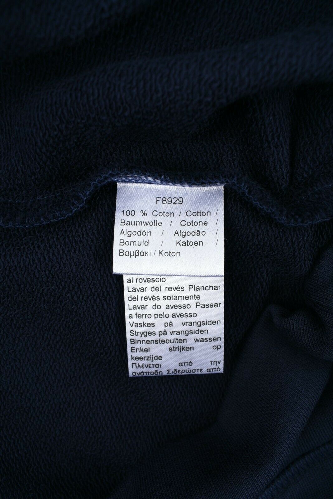 LACOSTE Women's Navy Blue & Black Letter Print Sweatshirt, size M /EU 42