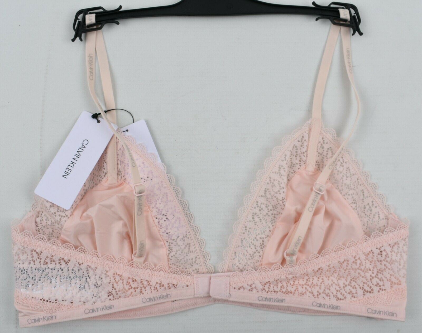 CALVIN KLEIN Women's FLIRTY Triangle Bra, Unlined, Pink, size L