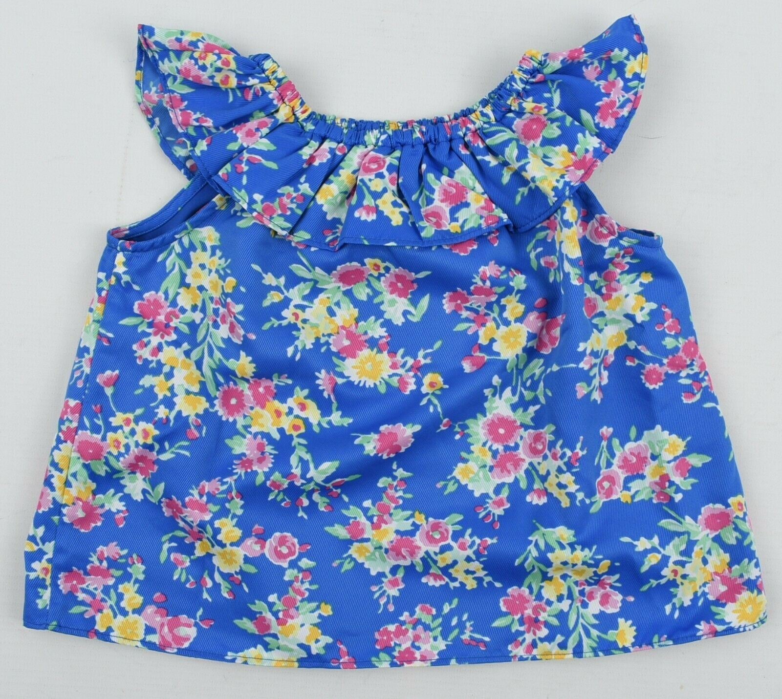 RALPH LAUREN Baby Girls' 2-pc Outfit Set, Top+Leggings, Blue/Pink, size 9 months
