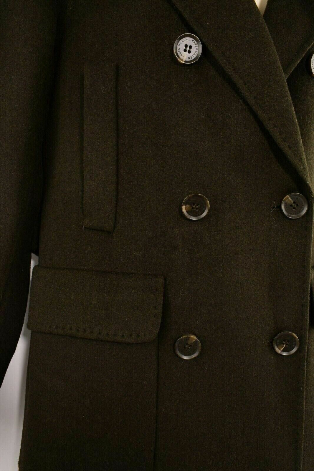 KAREN MILLEN Women's Wool Blend Coat, Pine Green, size UK 10   *EX DISPLAY*