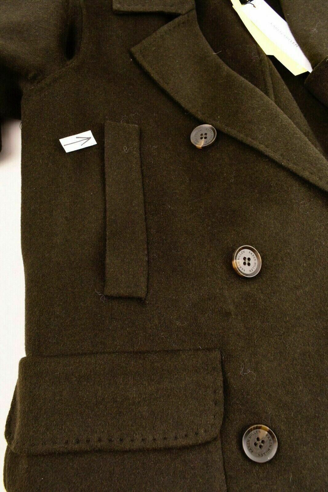 KAREN MILLEN Women's Wool Blend Coat, Pine Green, size UK 10   *EX DISPLAY*