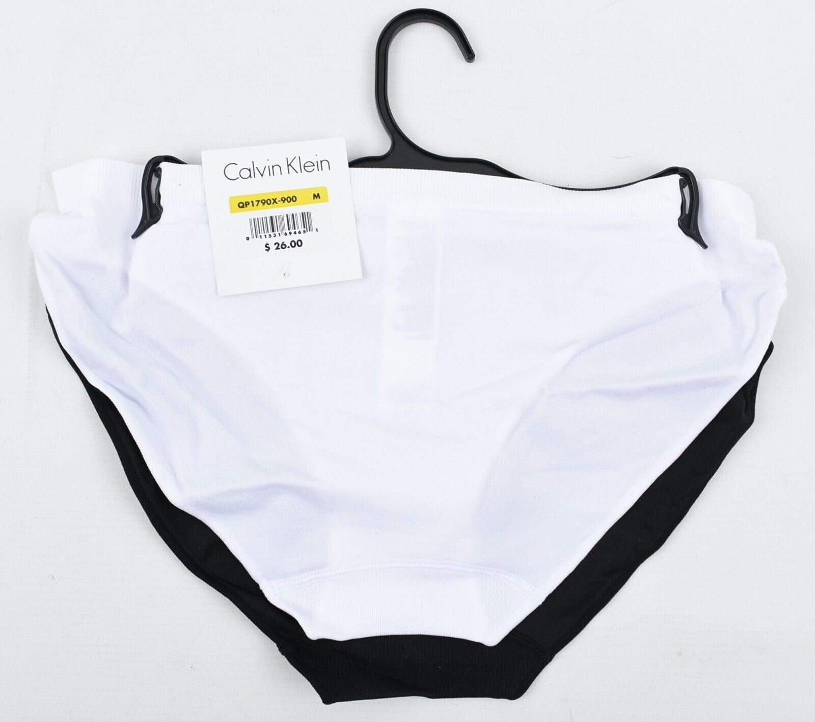 CALVIN KLEIN Women's CHEEKY BIKINI 2-pack Briefs, Knickers, White/Black, size M
