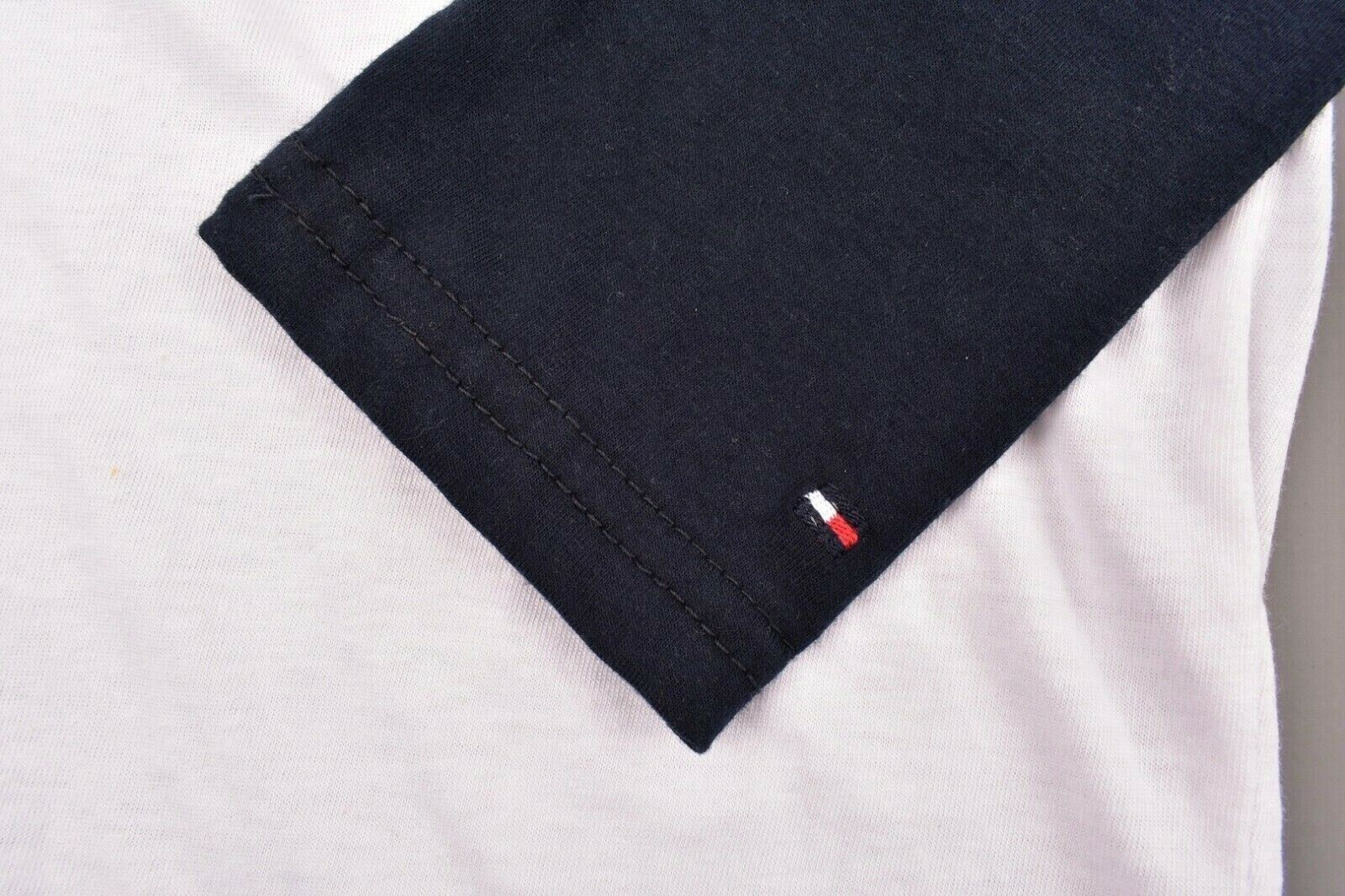 TOMMY HILFIGER Boys' Layered Look Long Sleeve Top, White/Navy, size 16-18 years