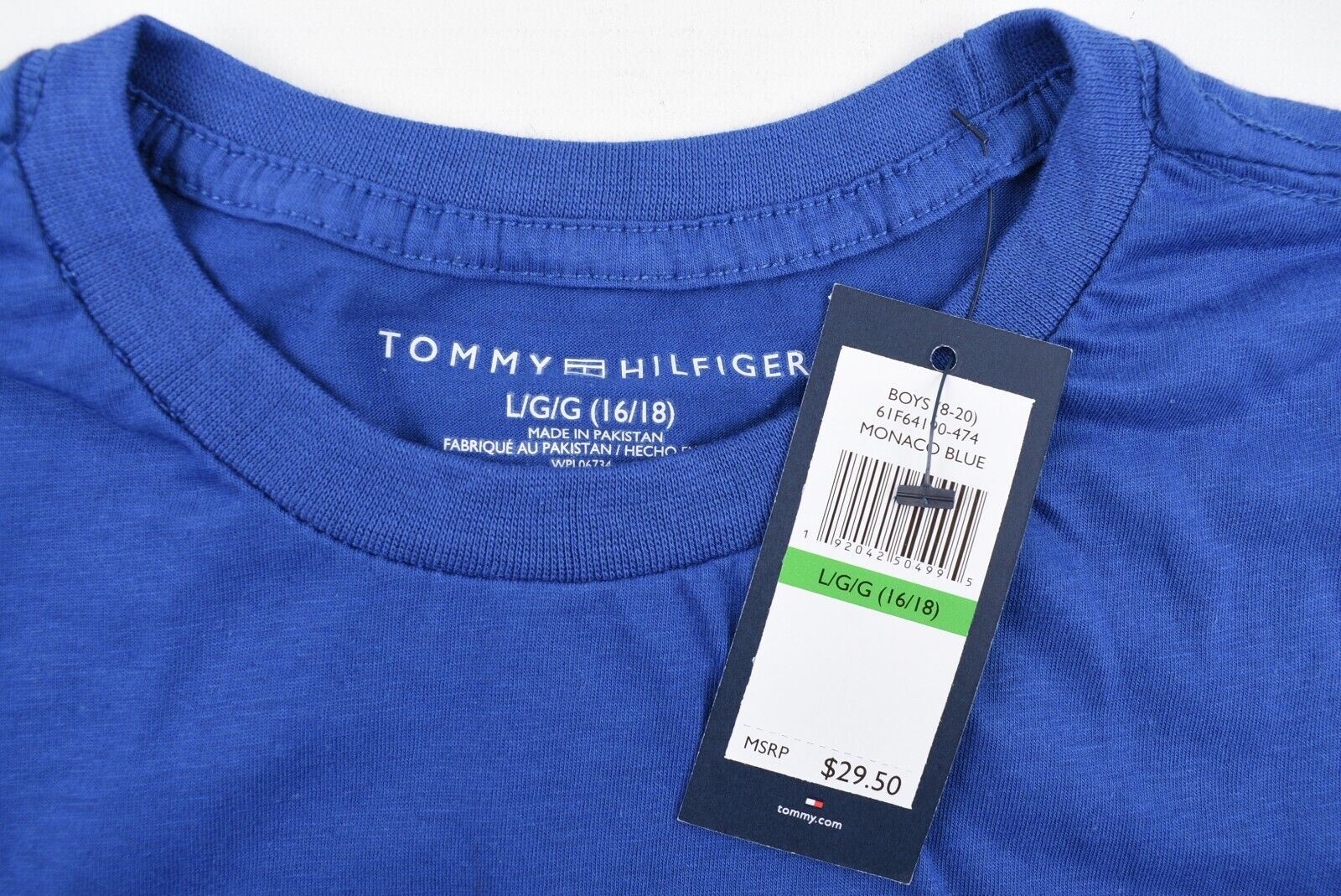 TOMMY HILFIGER Boys' Layered Look T-shirt Top, Monaco Blue, size 16-18 years