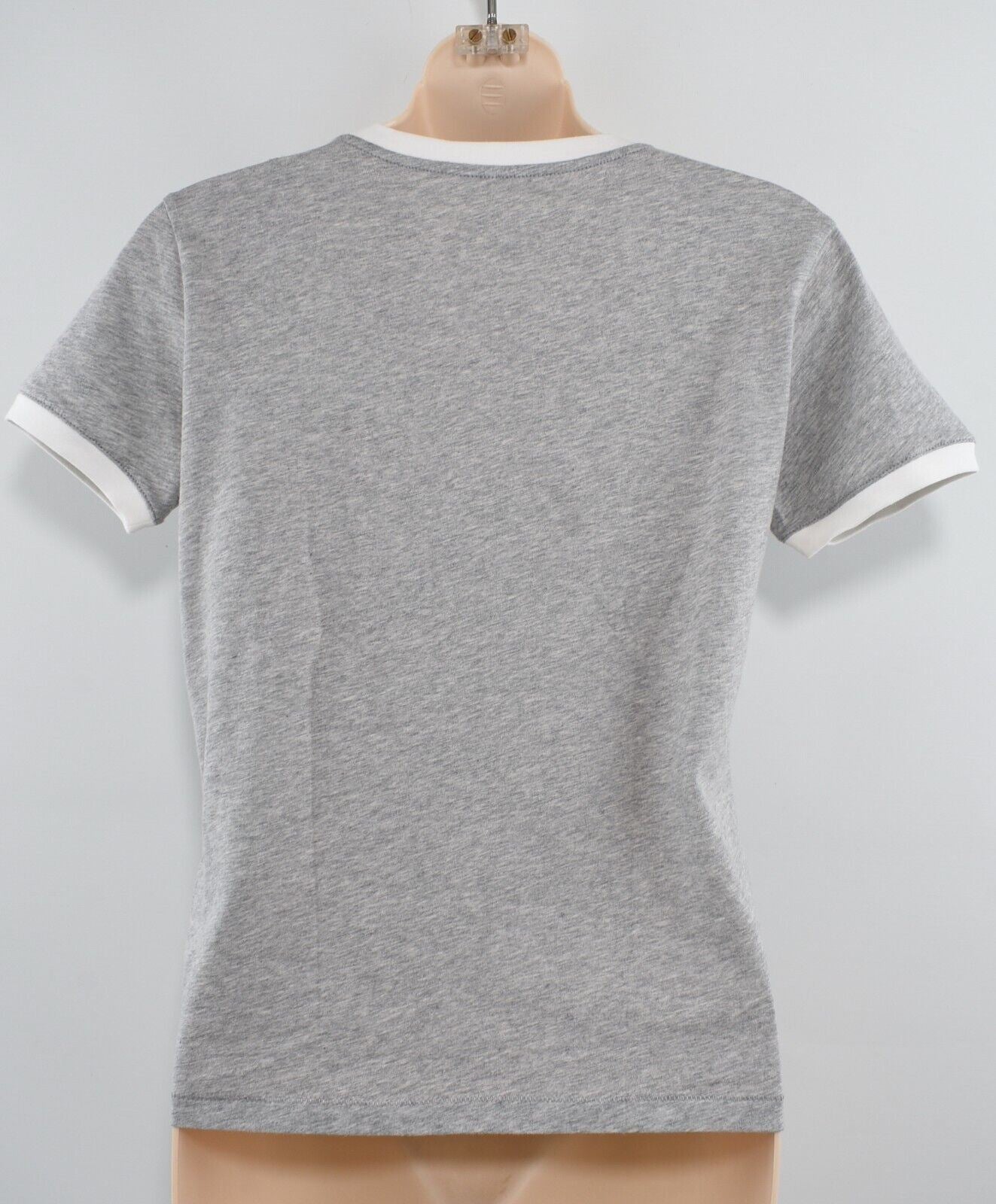 TOMMY HILFIGER x GIGI HADID Women's Graphic Print Ringer Tee, Grey, size L