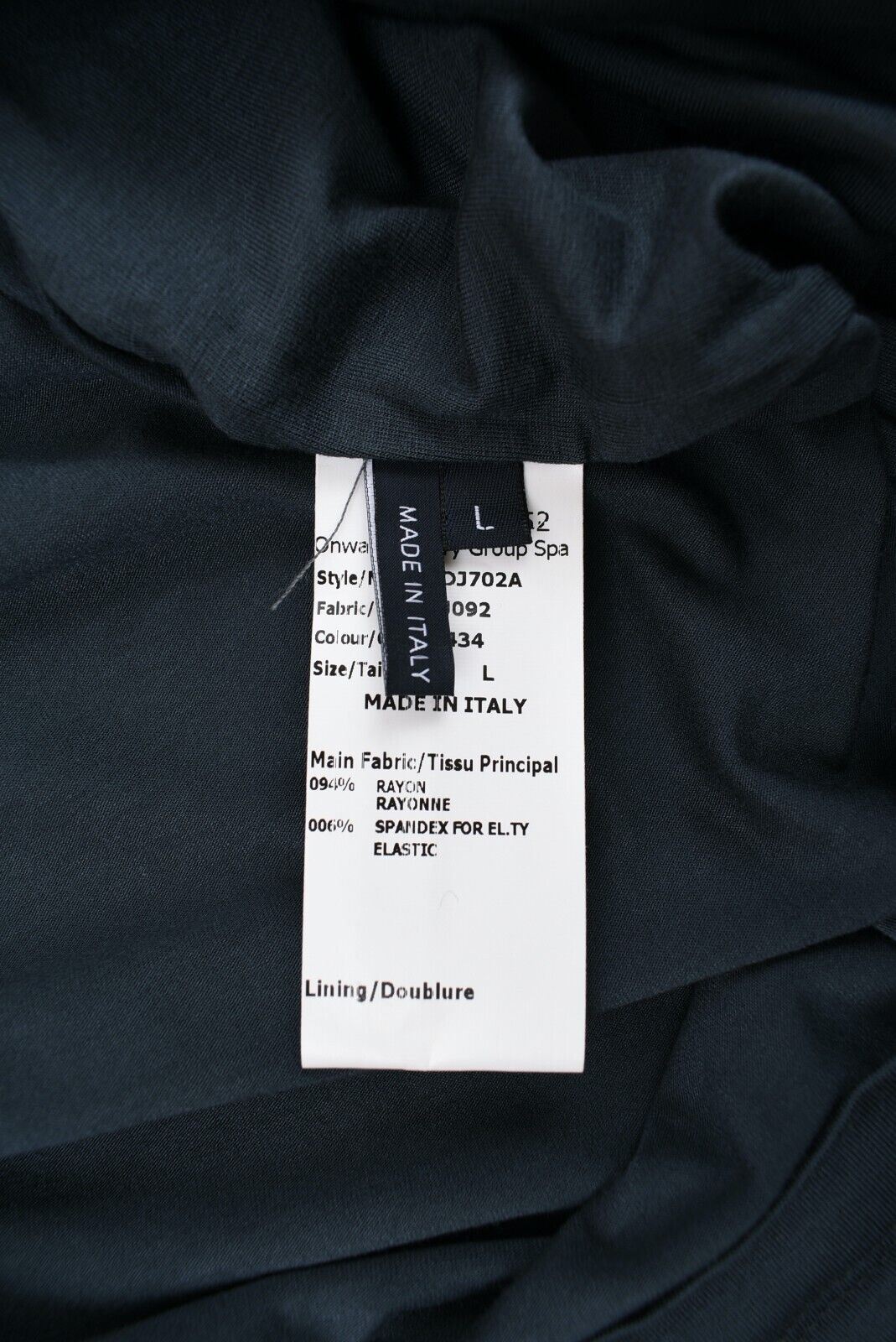 JIL SANDER NAVY - Women's Dark Grey-Green Turtle Neck Top, size L (UK 16)