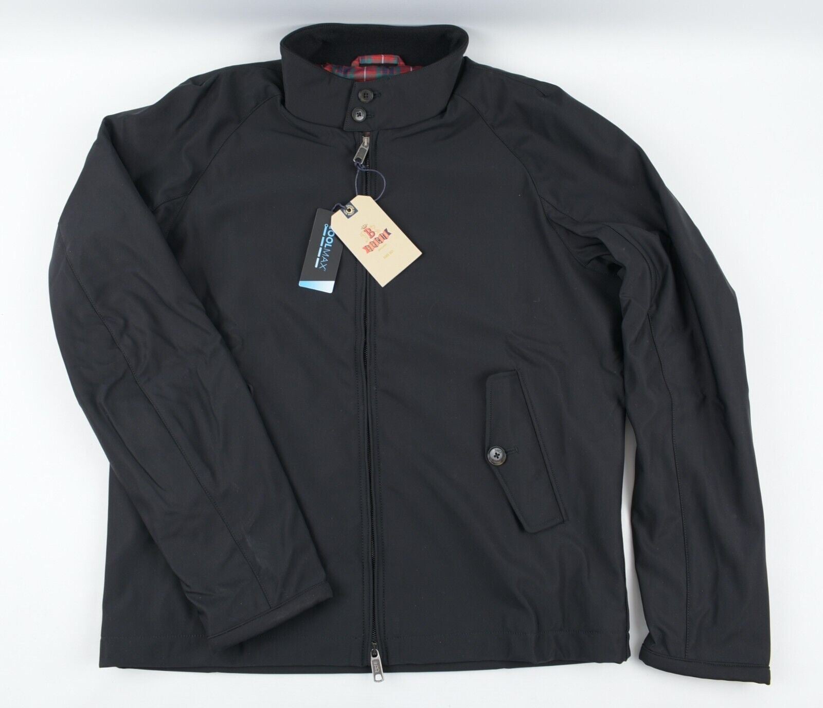 BARACUTA Men's Black Harrington Shell Jacket, size 40 RRP £330