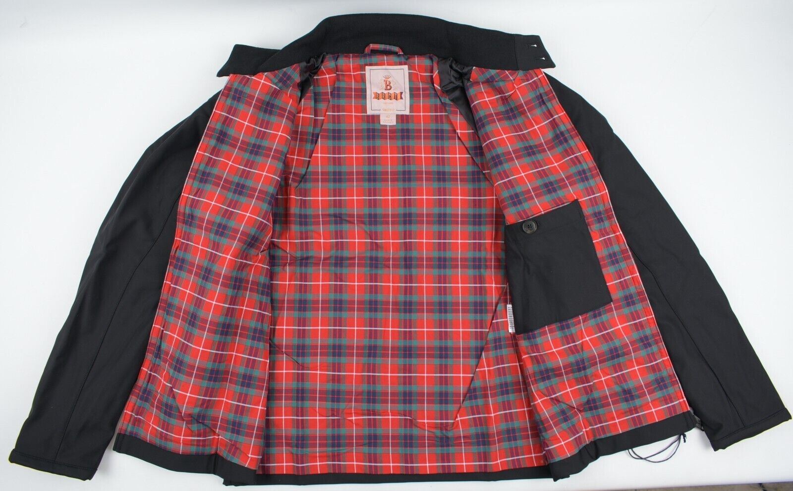 BARACUTA Men's Black Harrington Shell Jacket, size 42 RRP £330