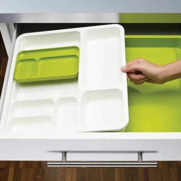JOSEPH JOSEPH DrawerStore Organiser, Expandable Drawer Tidy, Grey/Grey