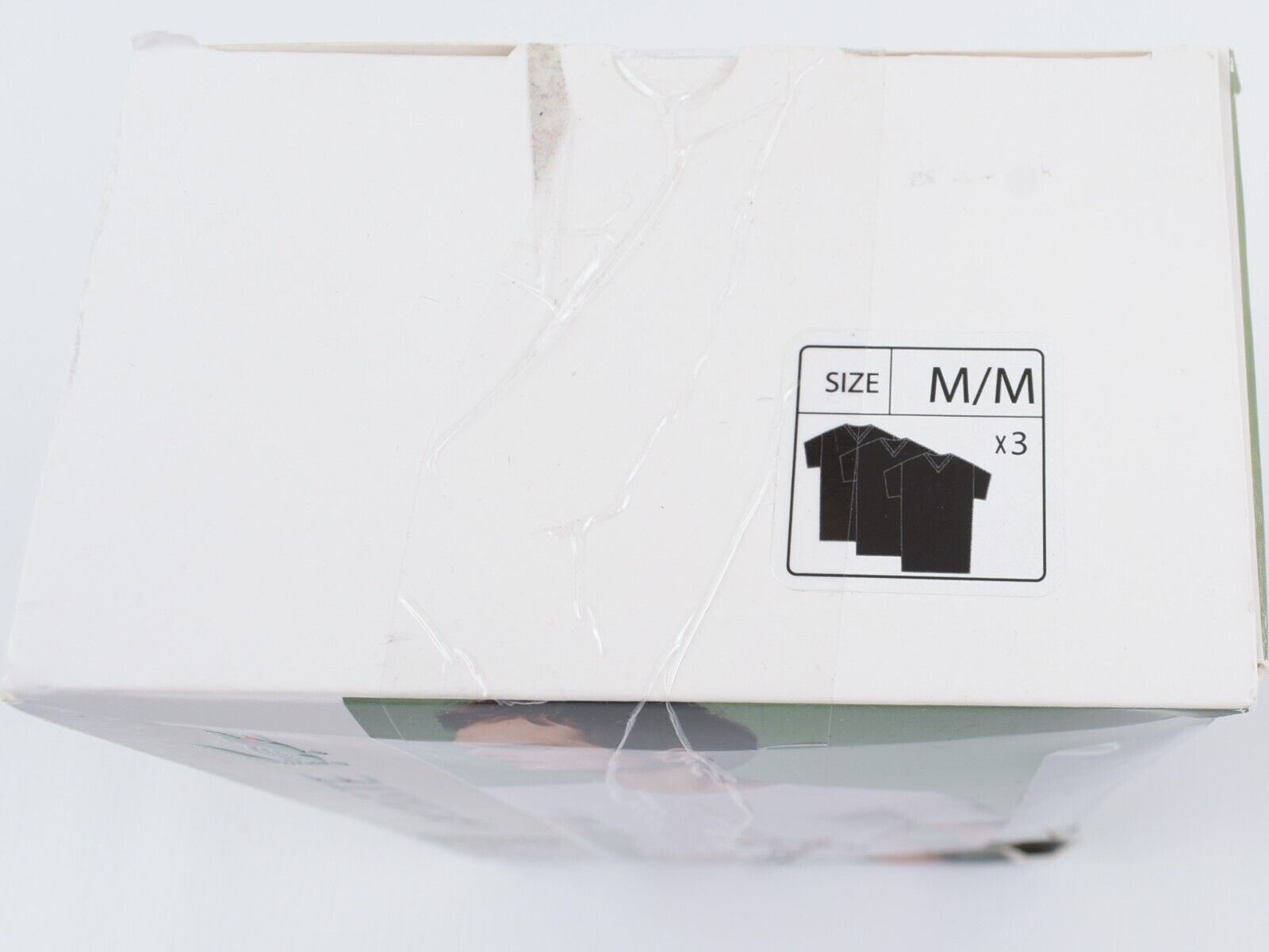 LACOSTE Men's 3-Pack Short Sleeve V-neck T-Shirts, Black, size M *damaged box*