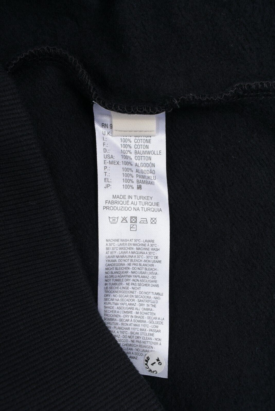 DIESEL Men's S-BONE Hooded Sweatshirt, Black, 100% Cotton, size L