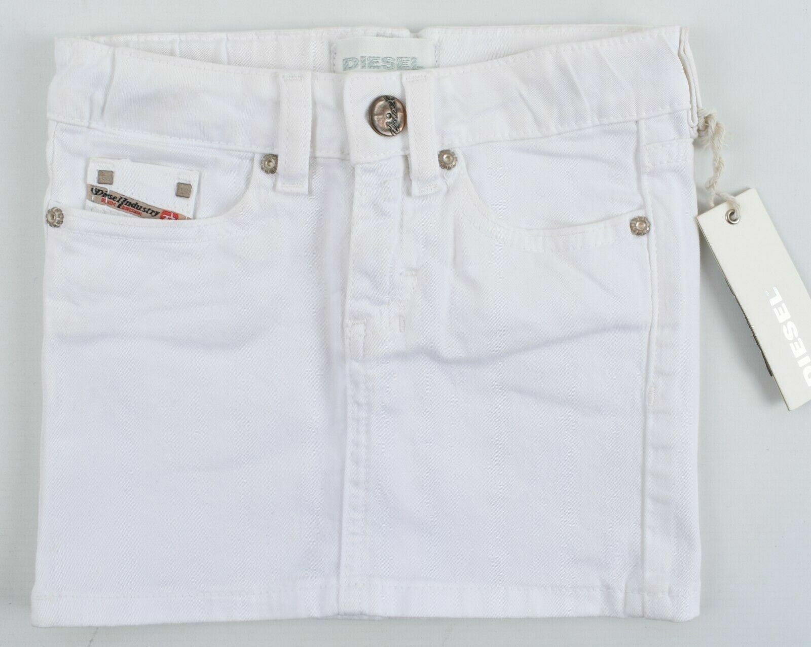 DIESEL Girls' Kids' Mini Skirt, Off-White, size 2 years