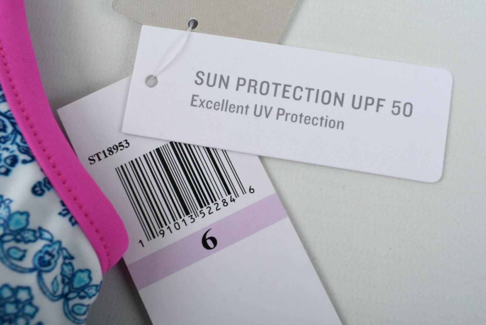 TOMMY BAHAMA Girls Blue Floral print Swim Top- Age 6 Years