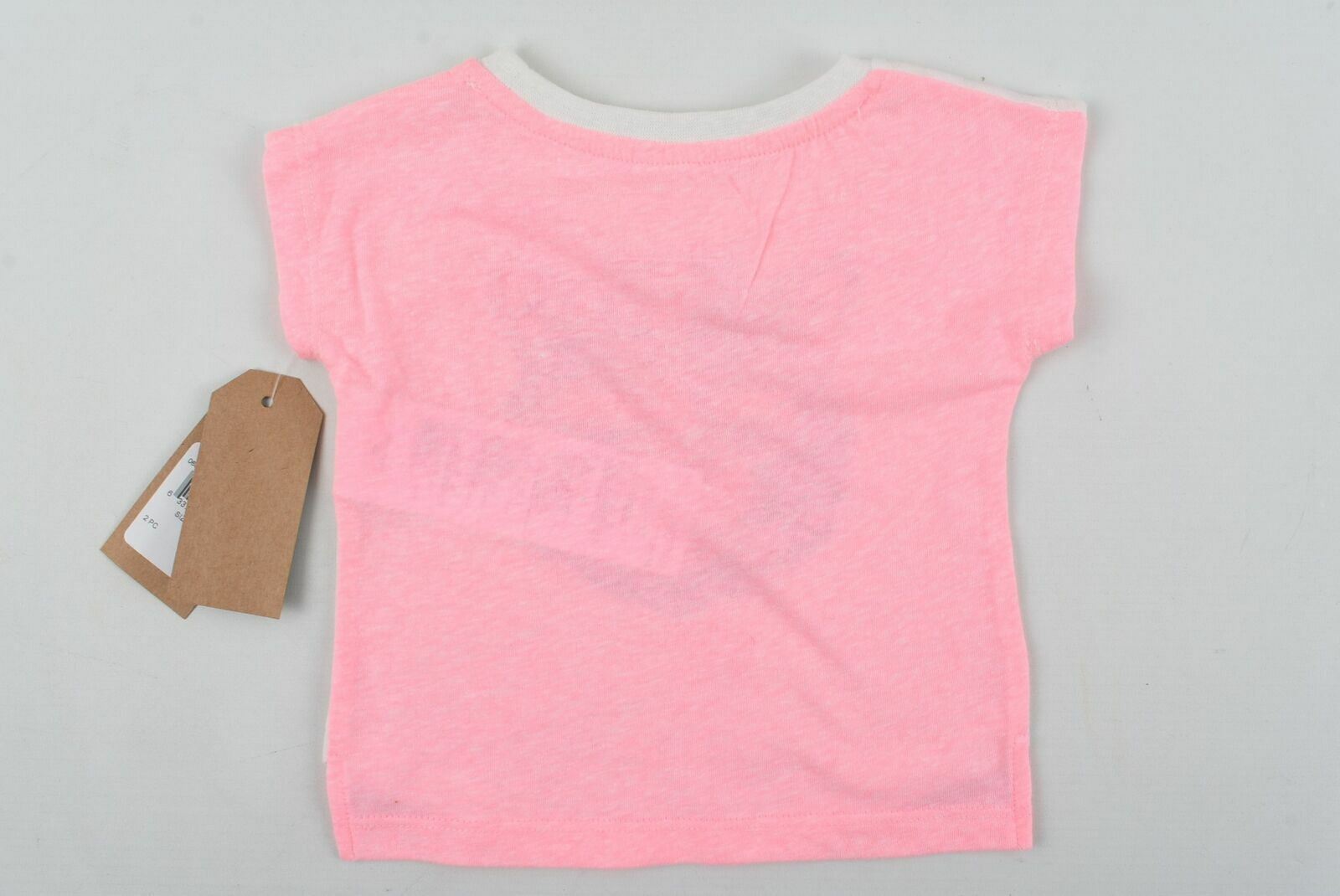 CONVERSE Baby Girls White and Neon Pink 'Cat All-Star' Short Sleeve T-Shirt 3 M