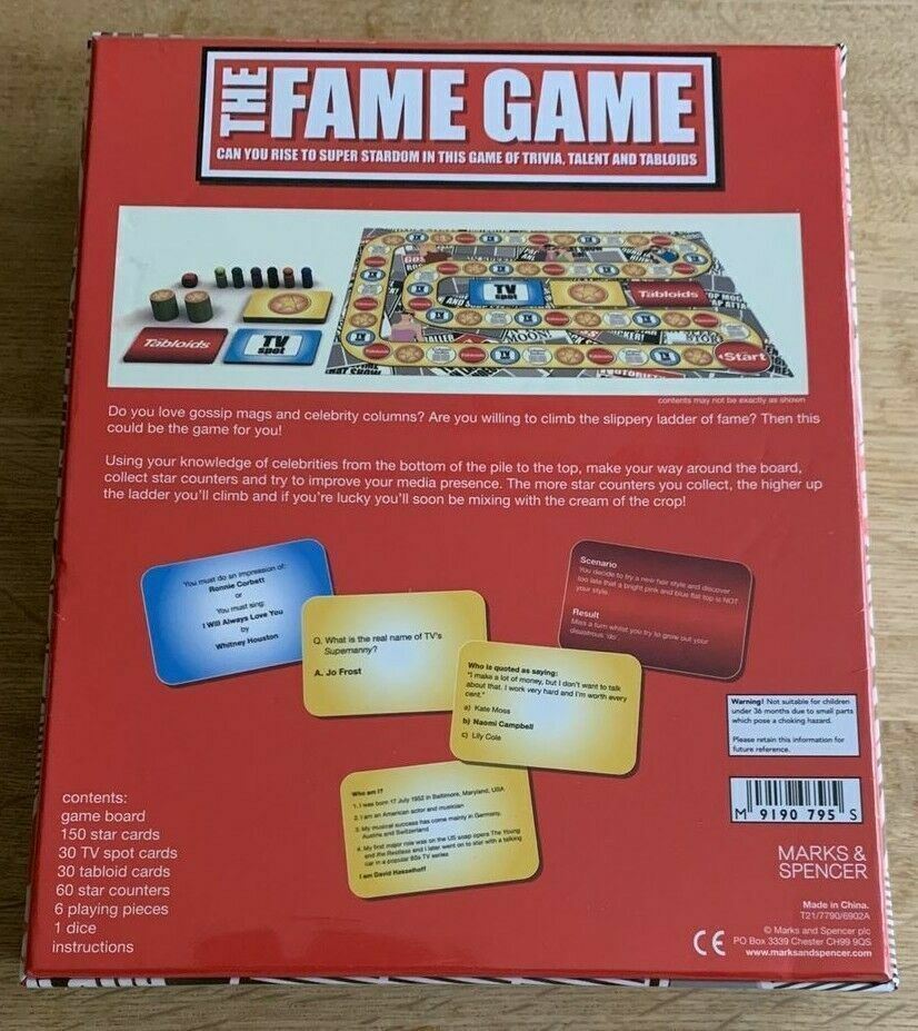 The Fame Game by Marks & Spencers - Sealed
