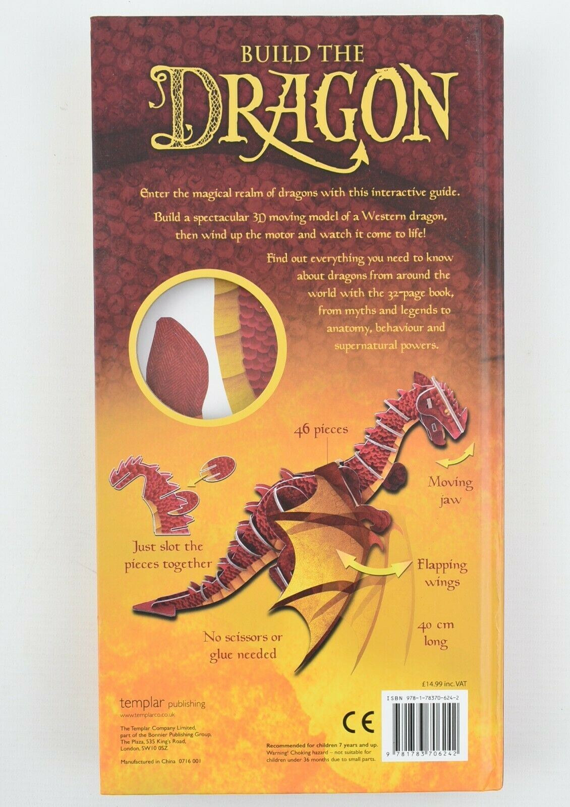 BUILD THE DRAGON - 3D Model Dragon 46pcs + 32-page book by Dugald Steer