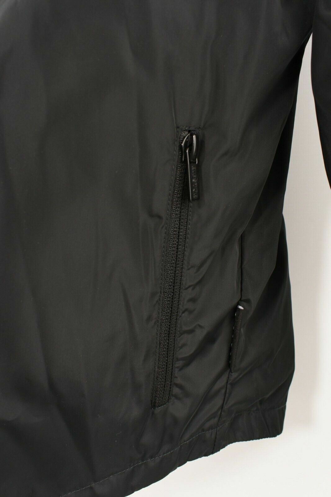 RIPSTOP Boys' Hooded Windbreaker Jacket, Black, size 9 years to 10 years