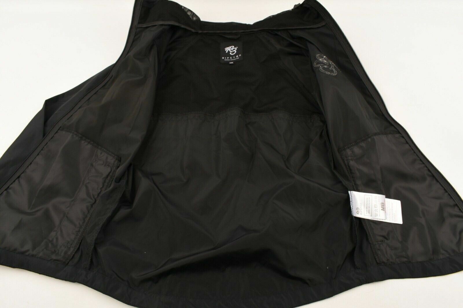 RIPSTOP Boys' Hooded Windbreaker Jacket, Black, size 9 years to 10 years