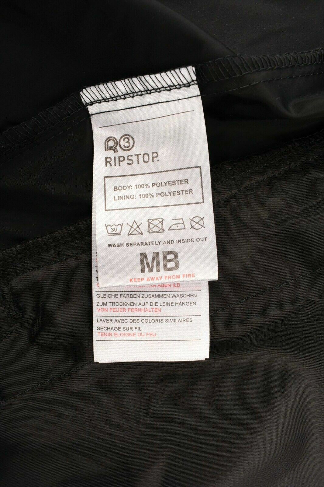 RIPSTOP Boys' Hooded Windbreaker Jacket, Black, size 9 years to 10 years